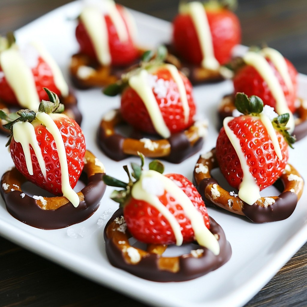 Chocolate Dipped Strawberry Pretzels Tasty Treats