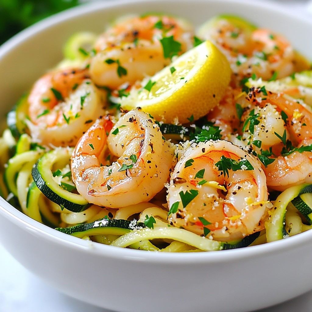 Lemon Garlic Shrimp Zoodles Flavorful and Easy Meal