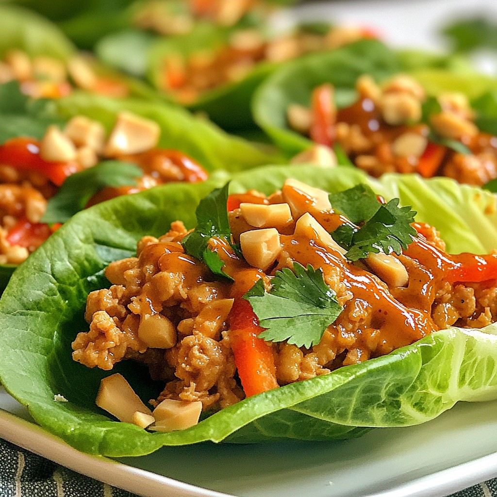 Spicy Thai Peanut Lettuce Wraps Flavorful and Easy Meal