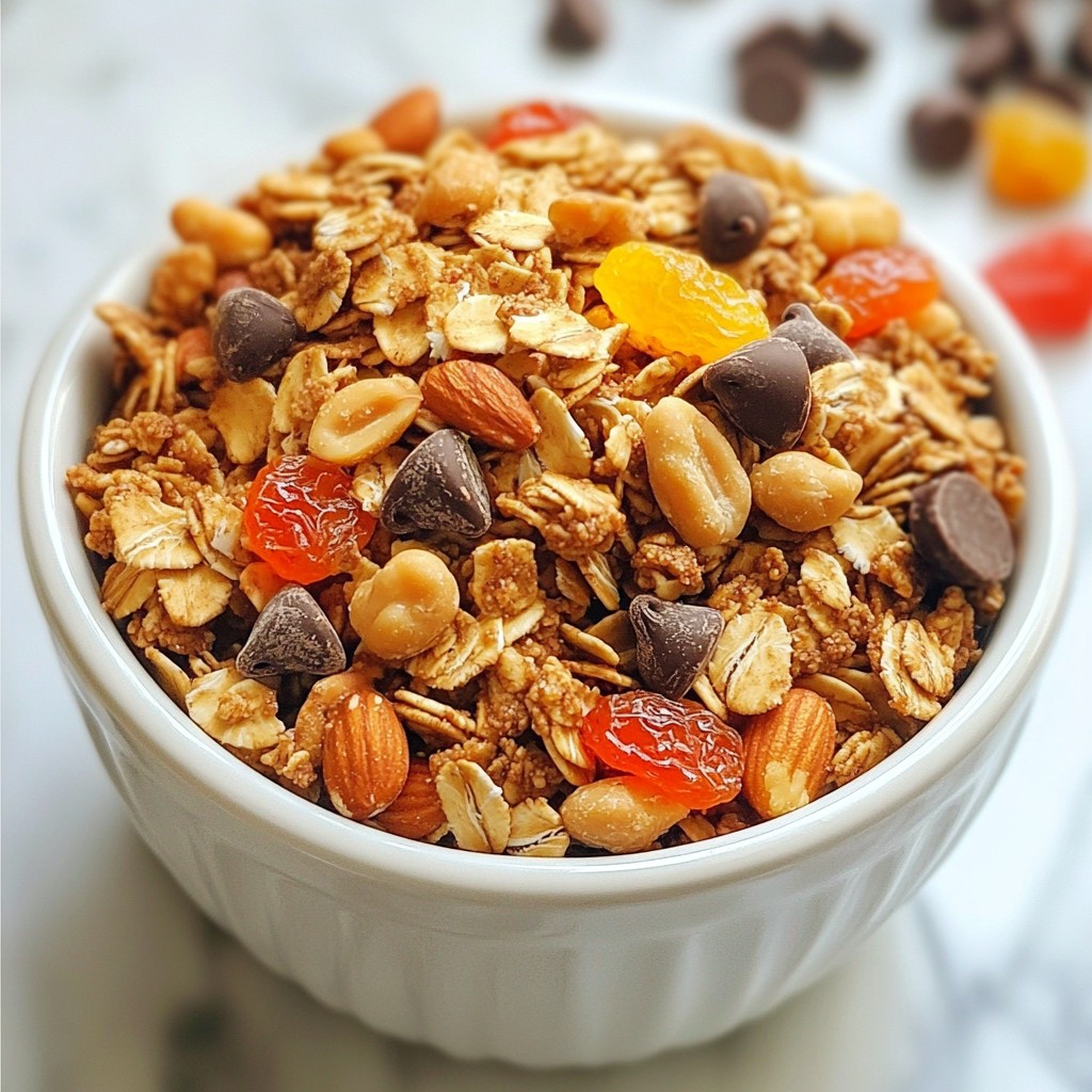 Peanut Butter Chocolate Chip Granola Tasty Snack Idea