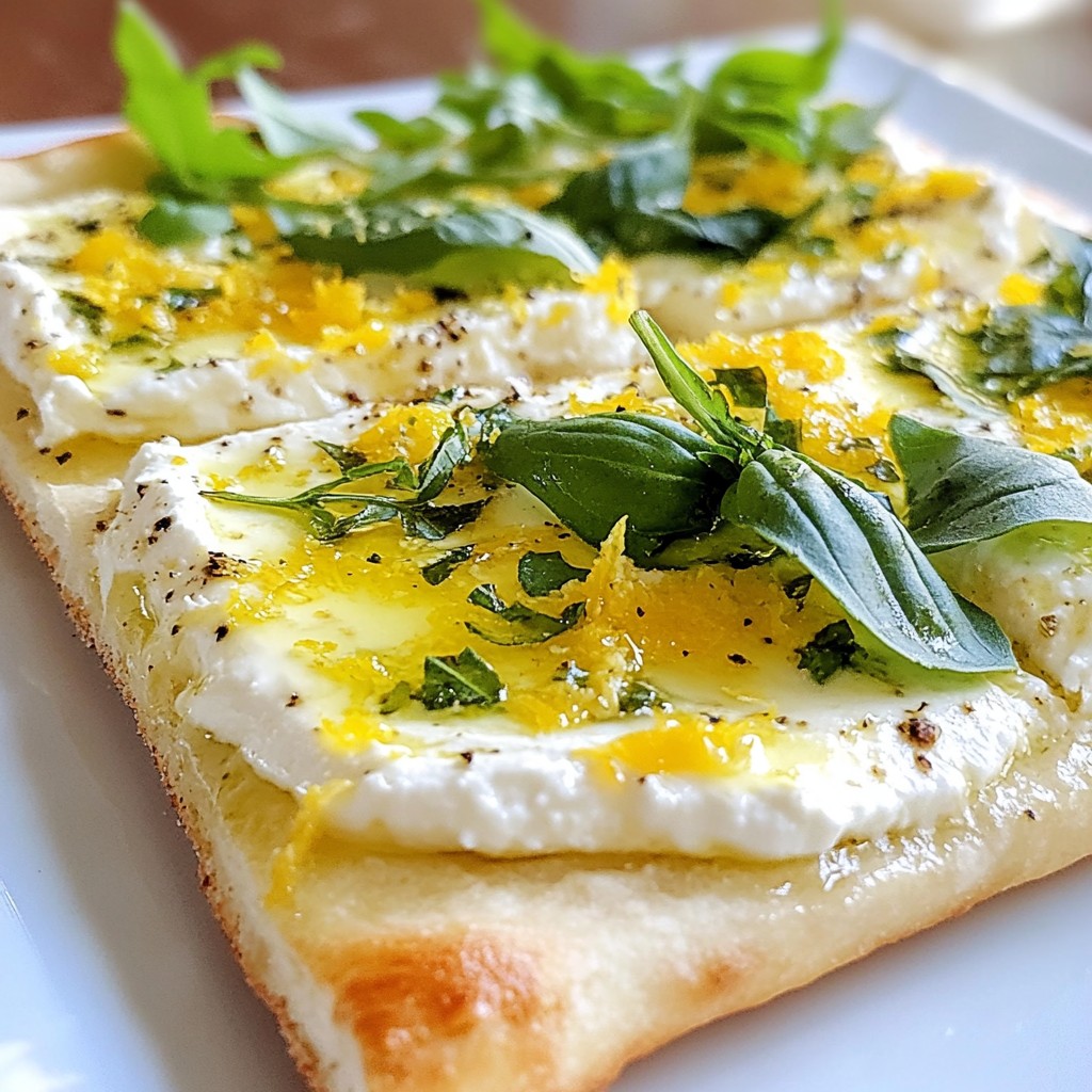Lemon Basil Ricotta Flatbread Fresh Flavor Delight