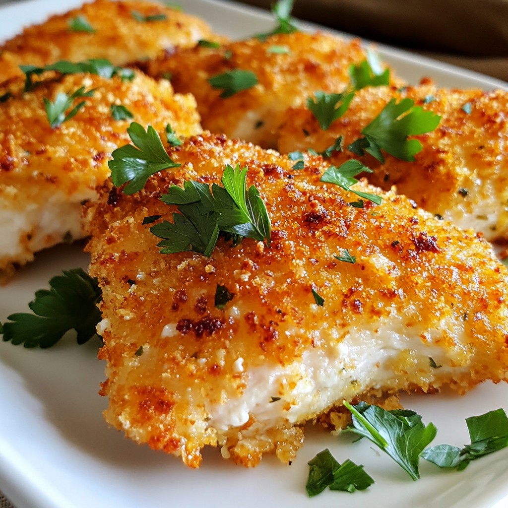Garlic Parmesan Crusted Chicken Bake Tasty Dinner Recipe