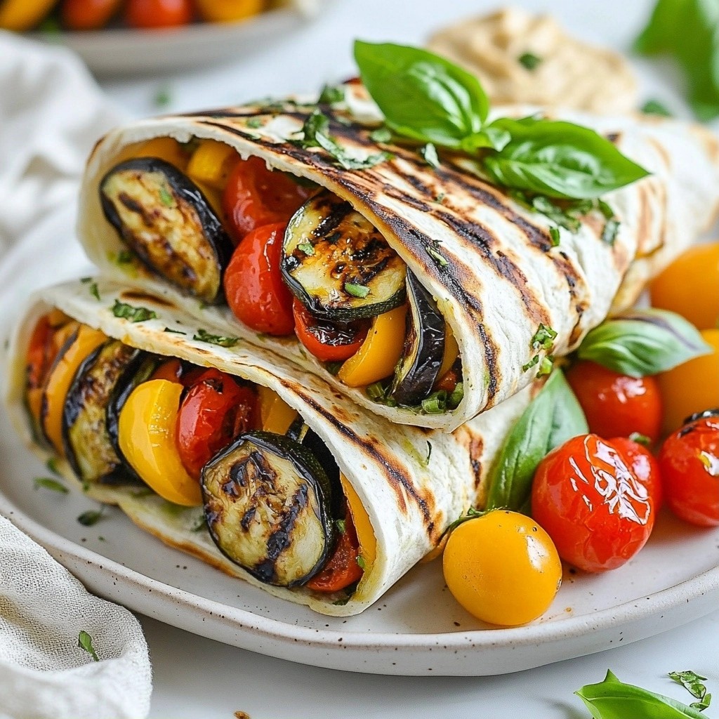 Nutritious Dinner Balsamic Grilled Veggie Wraps Recipe