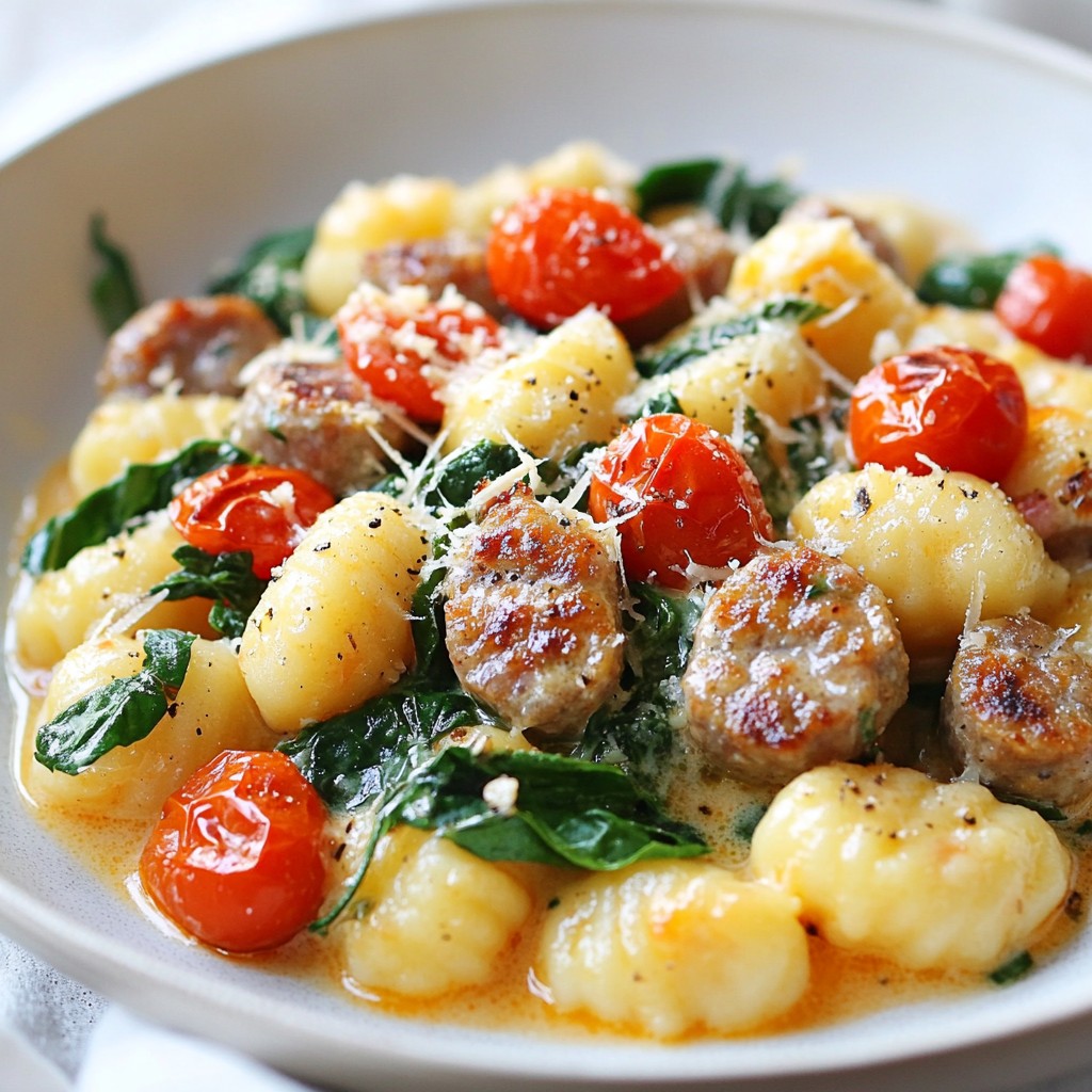 Creamy Tuscan Sausage Gnocchi Quick and Flavorful Dish