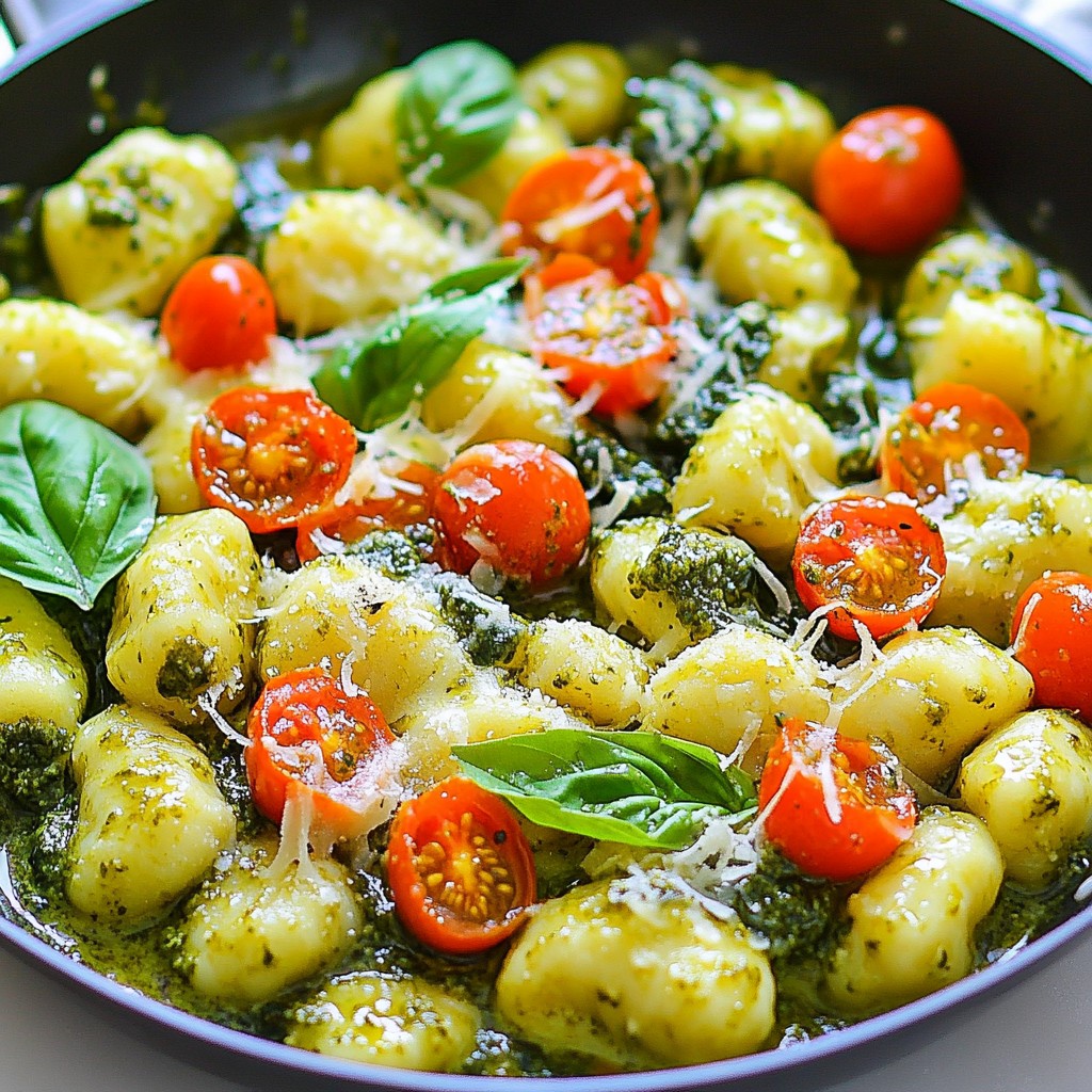 Creamy Pesto Gnocchi Skillet Quick and Delicious Meal