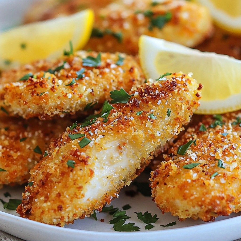 Crispy Dinner Lemon Chicken Tenders Easy Recipe