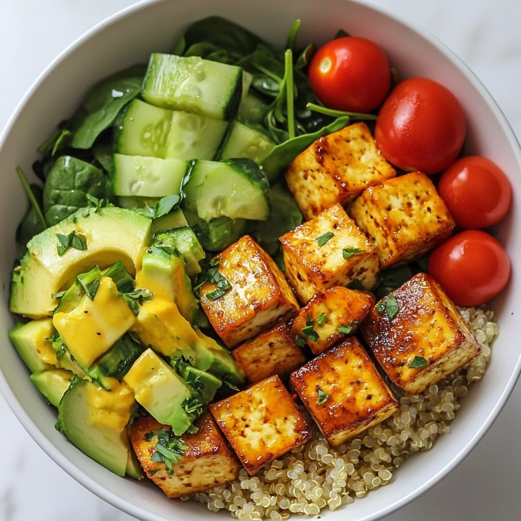Prep-Ahead Dinner Lemon Herb Tofu Bowls Delightfully Simple