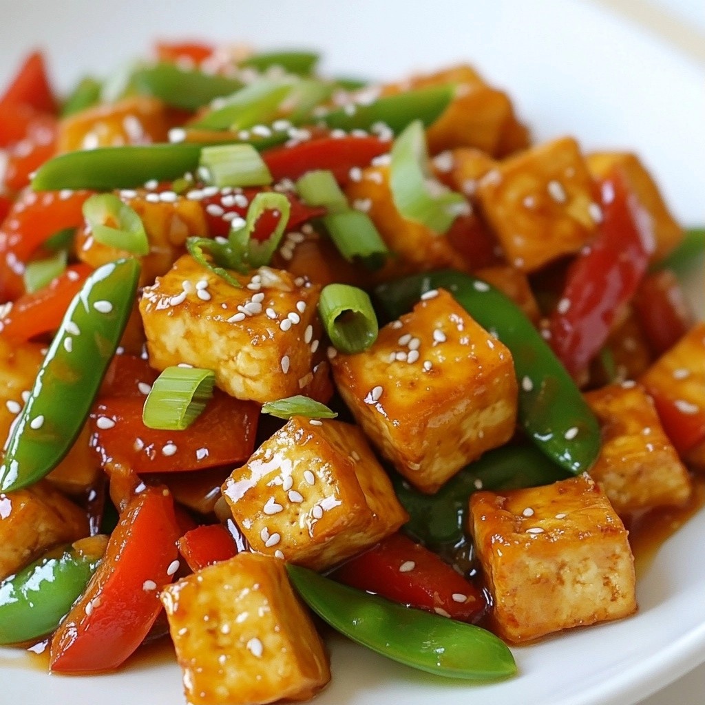 Fast Dinner Garlic Chili Tofu Stir Fry Delight