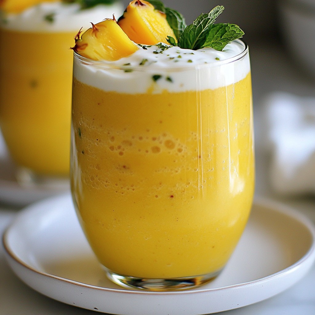 Mango Pineapple Smoothie Refreshing and Healthy Drink