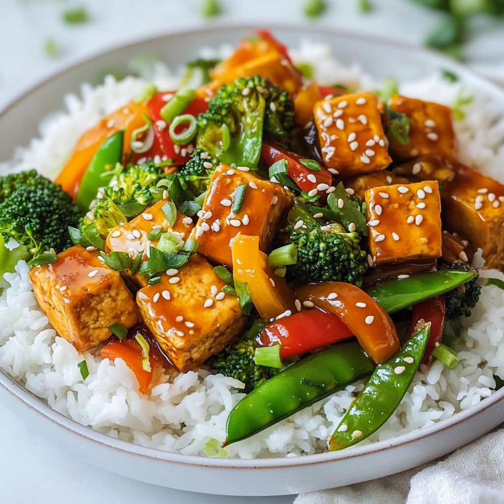 Savory Dinner Honey Soy Tofu Stir Fry Delight