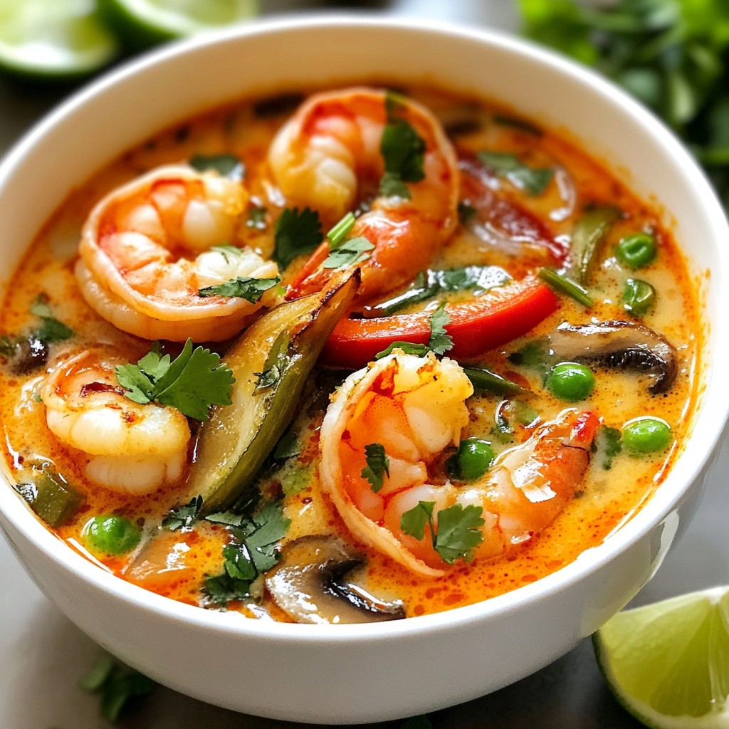 Spicy Thai Coconut Shrimp Soup Flavorful and Easy Recipe
