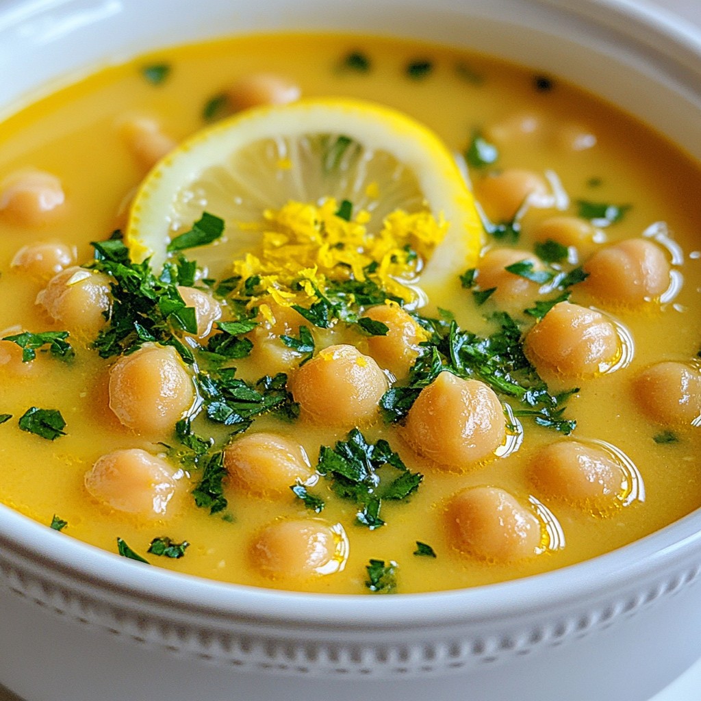 Lemon Garlic Chickpea Soup Simple and Nourishing Meal