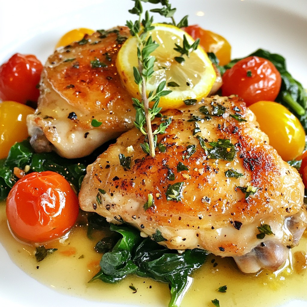 Fast Dinner Lemon Thyme Chicken Skillet Delight