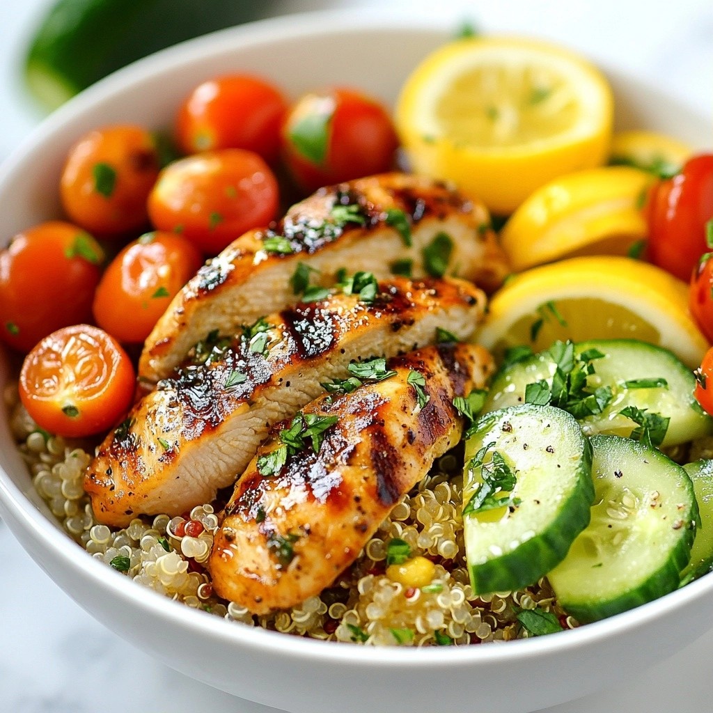 Prep-Ahead Dinner Lemon Herb Chicken Quinoa Bowls