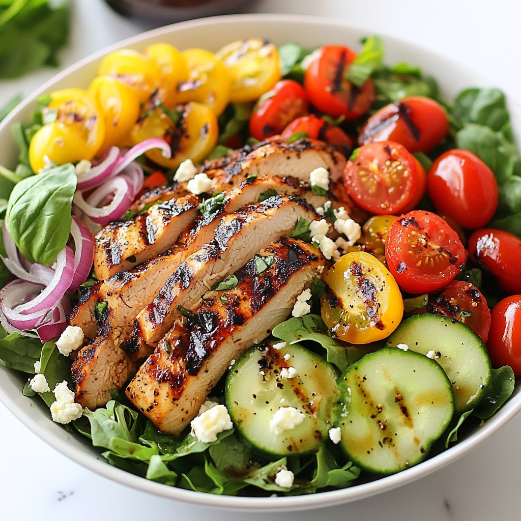 Light Dinner Balsamic Grilled Chicken Salad Delight