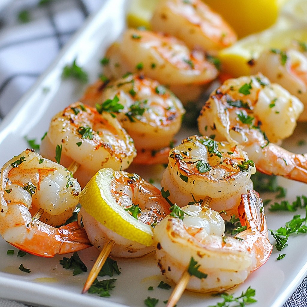 Lemon Garlic Herb Shrimp Skewers Easy Grilling Recipe