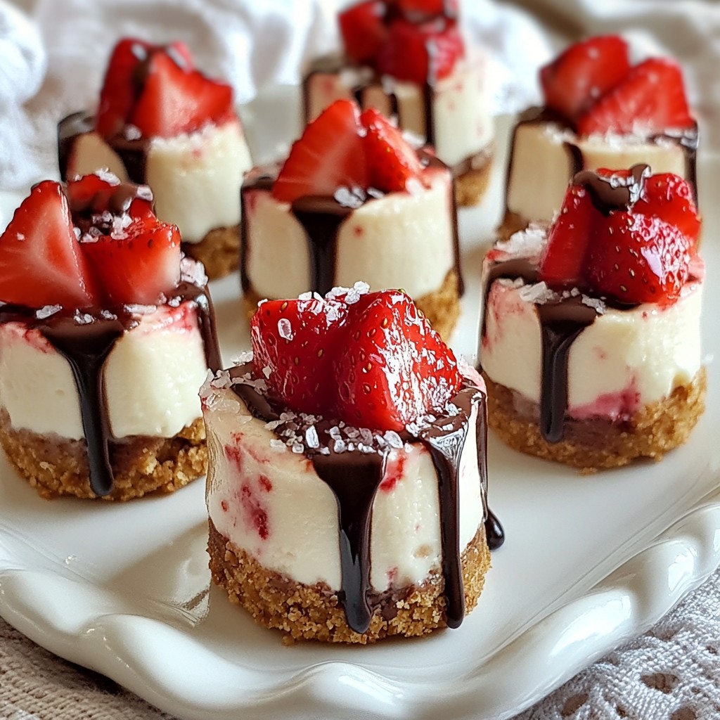 Chocolate Strawberry Cheesecake Bites Tasty Dessert Treat