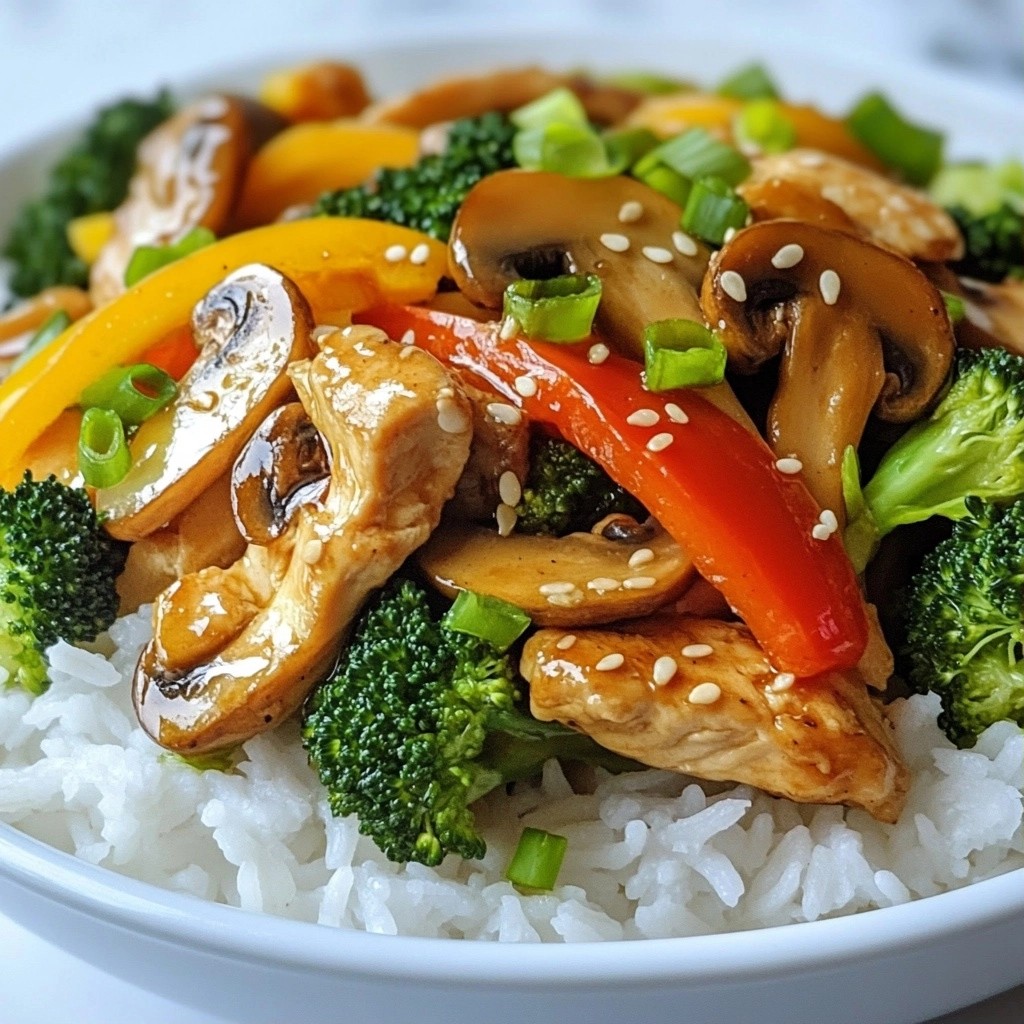 Hearty Family Dinner Chicken and Mushroom Stir-Fry