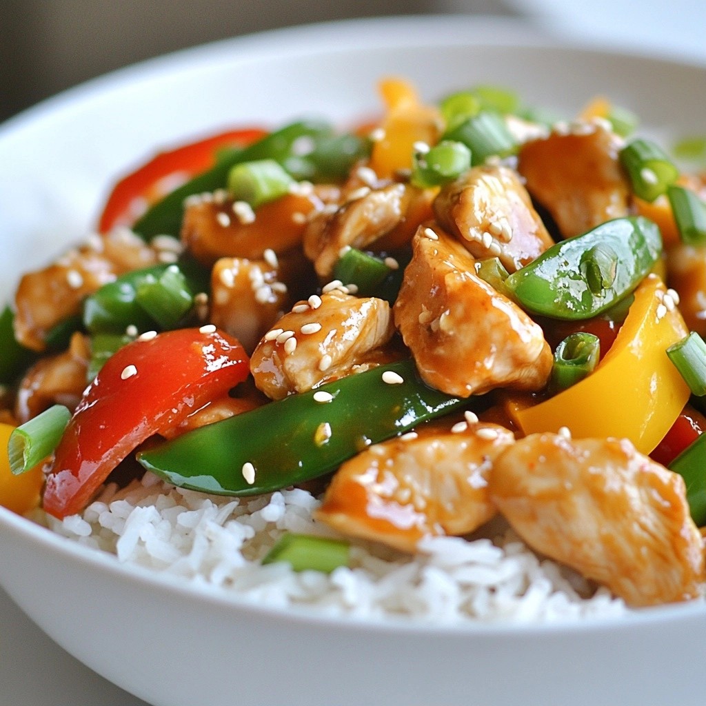 Sizzling Dinner Chicken Stir-Fry with Snap Peas Delight