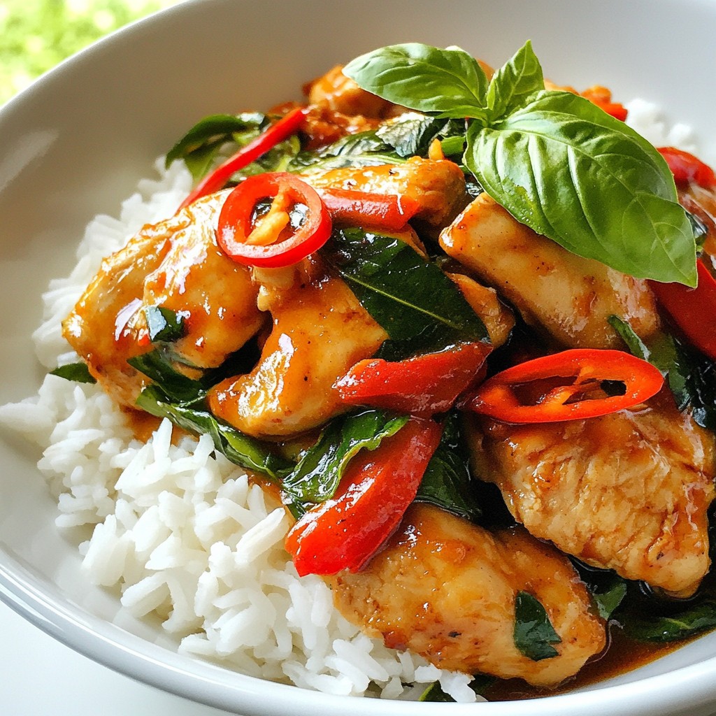 Spicy Thai Basil Chicken Flavorful and Easy Recipe