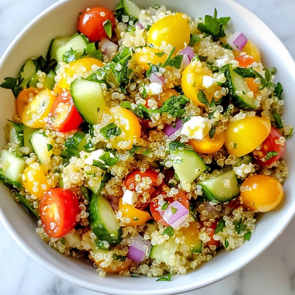 Nutritious Dinner Lemon Herb Quinoa Salad Delight