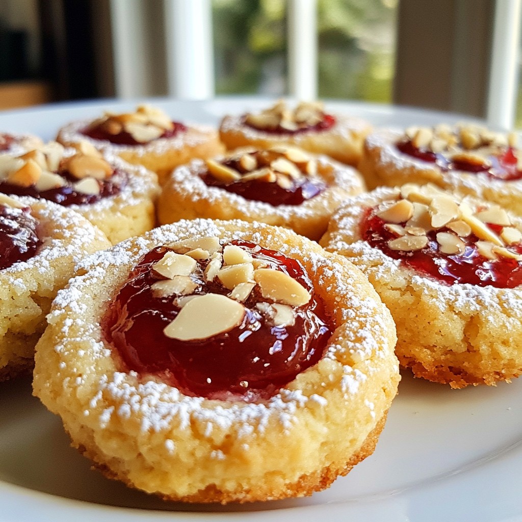 Raspberry Almond Thumbprint Cookies Tasty and Simple