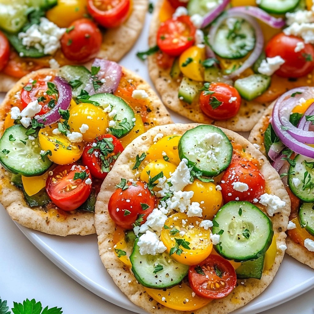 Greek Veggie Pita Pizzas Flavorful and Fresh Delight