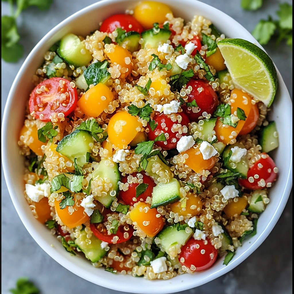 Honey Lime Quinoa Salad Fresh and Flavorful Dish
