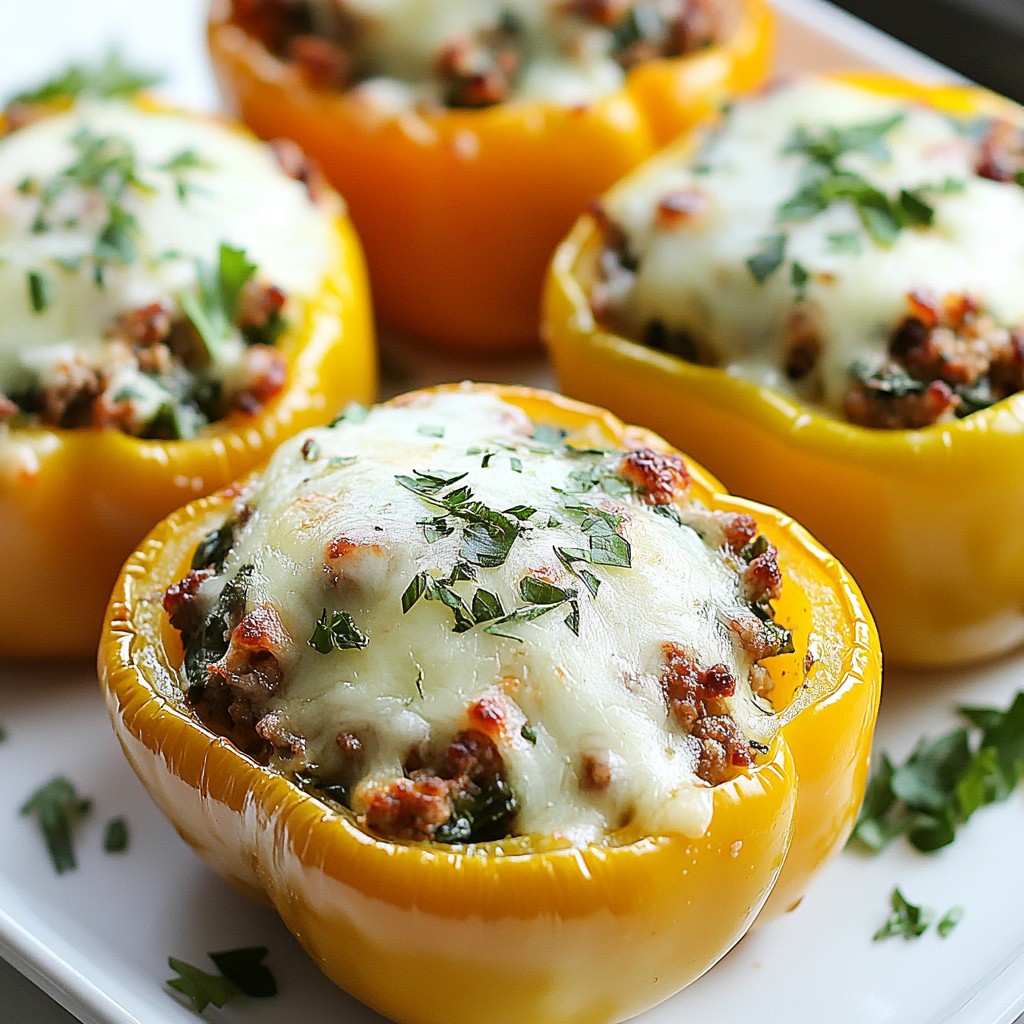 Hearty Family Dinner Beef and Spinach Stuffed Peppers