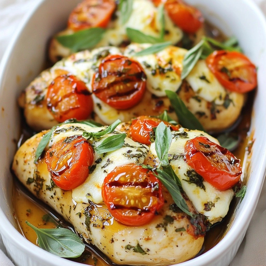 Cheesy Dinner Caprese Stuffed Chicken Breasts Recipe