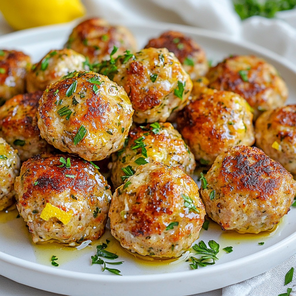 Lemon Herb Chicken Meatballs Flavorful and Easy Dish