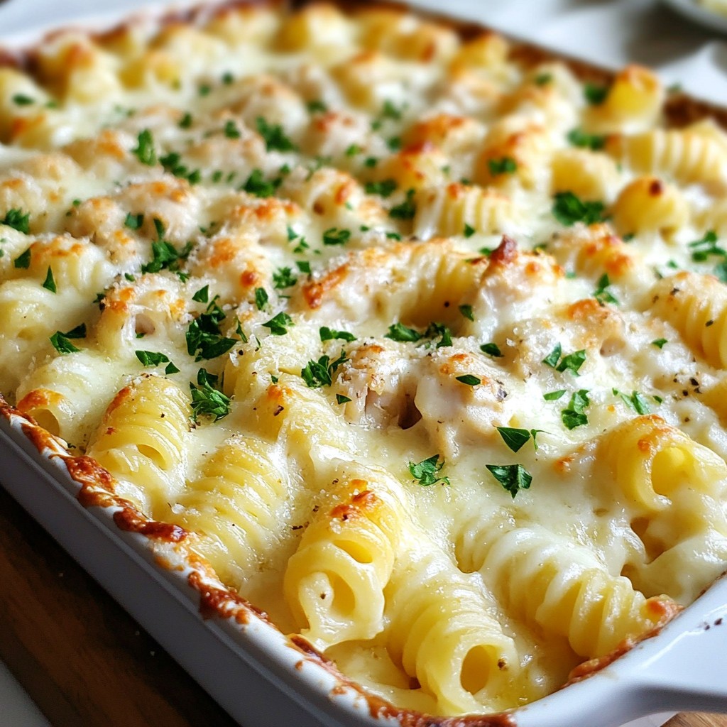 Garlic Parmesan Chicken Alfredo Bake Delightful Recipe