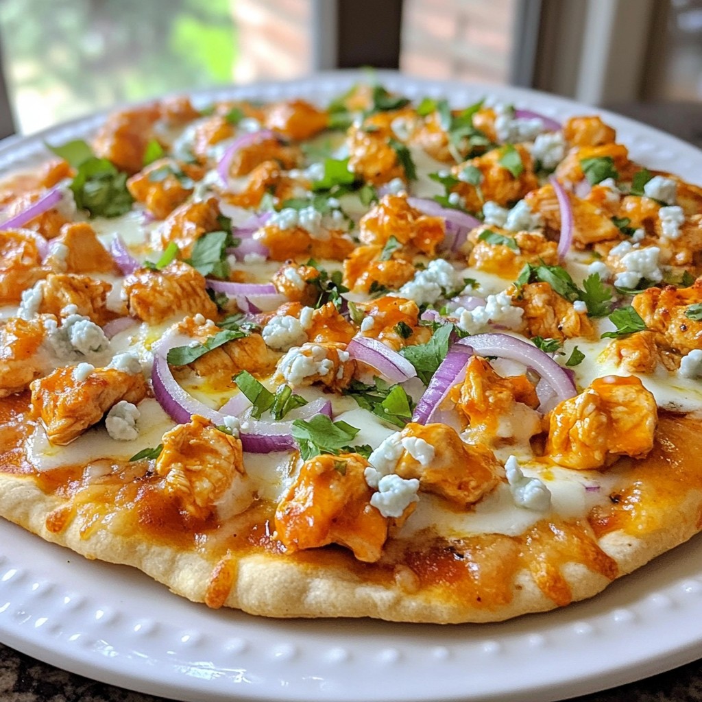 Buffalo Chicken Flatbread Pizza Irresistible Delight