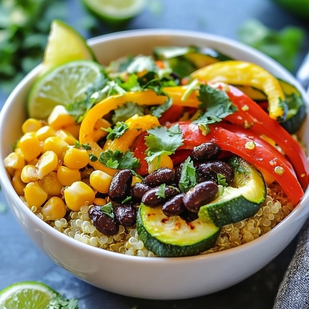 Simple Weeknight Dinner Veggie Fajita Bowls Recipe
