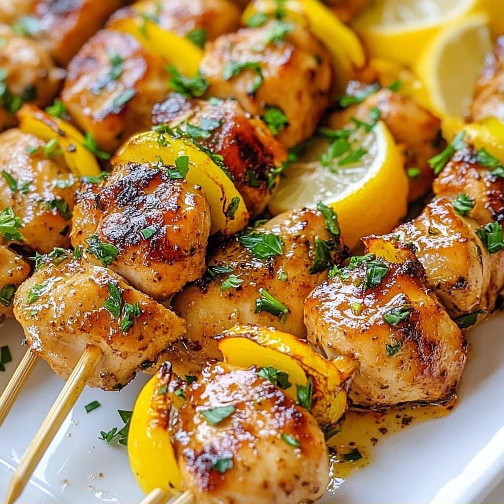 Speedy Dinner Garlic Butter Chicken Skewers Delight