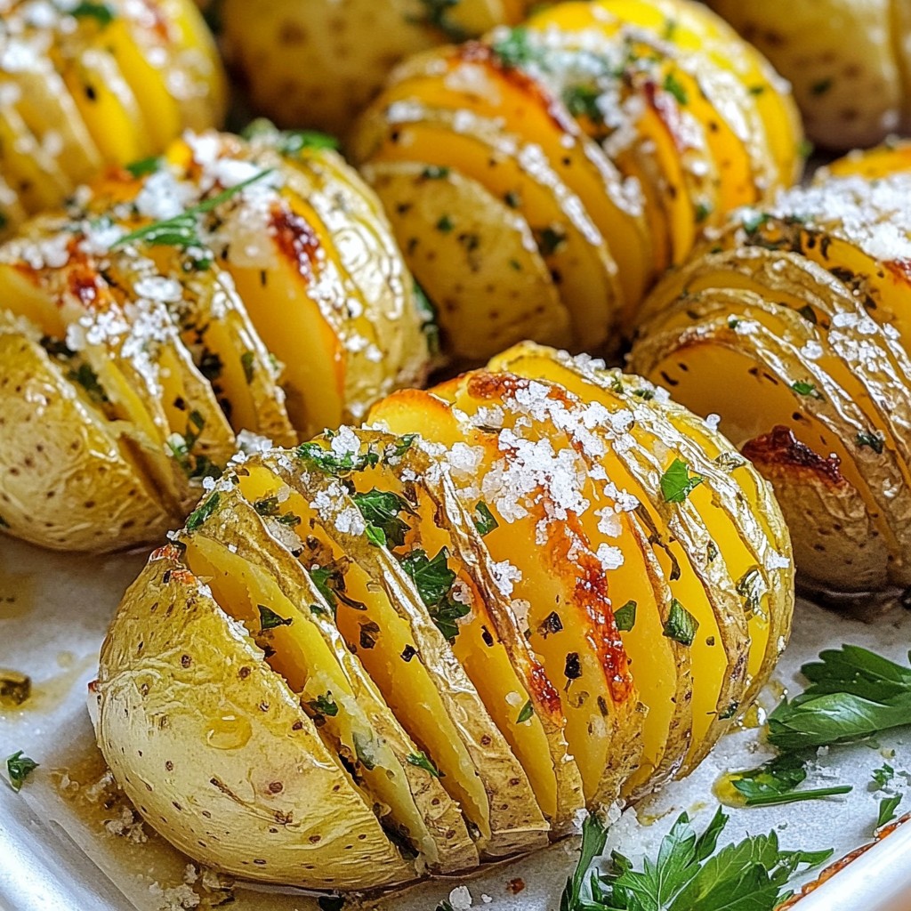 Garlic Herb Hasselback Potatoes Irresistible Flavor
