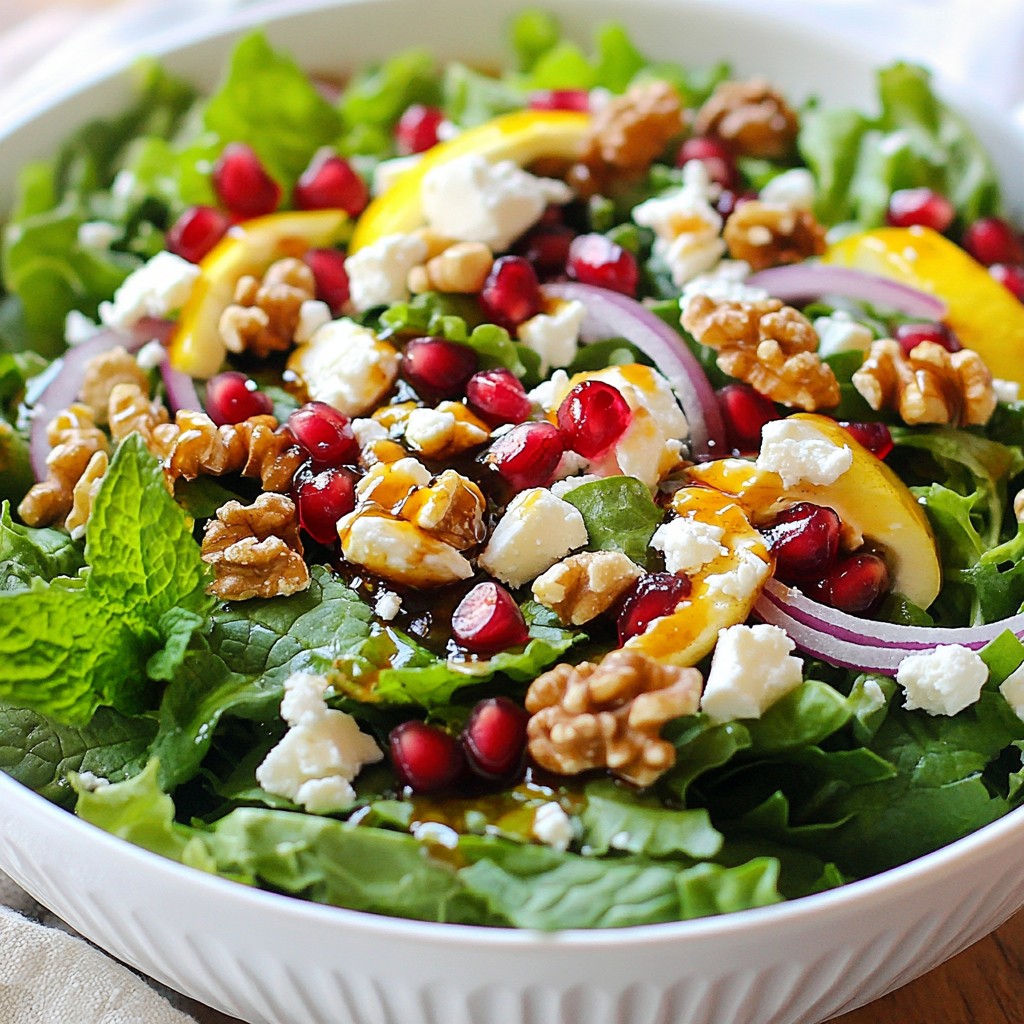 Pomegranate Feta Winter Salad Fresh and Flavorful Dish