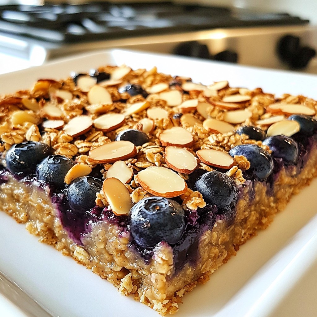 Blueberry Almond Oatmeal Bake Simple and Tasty Recipe