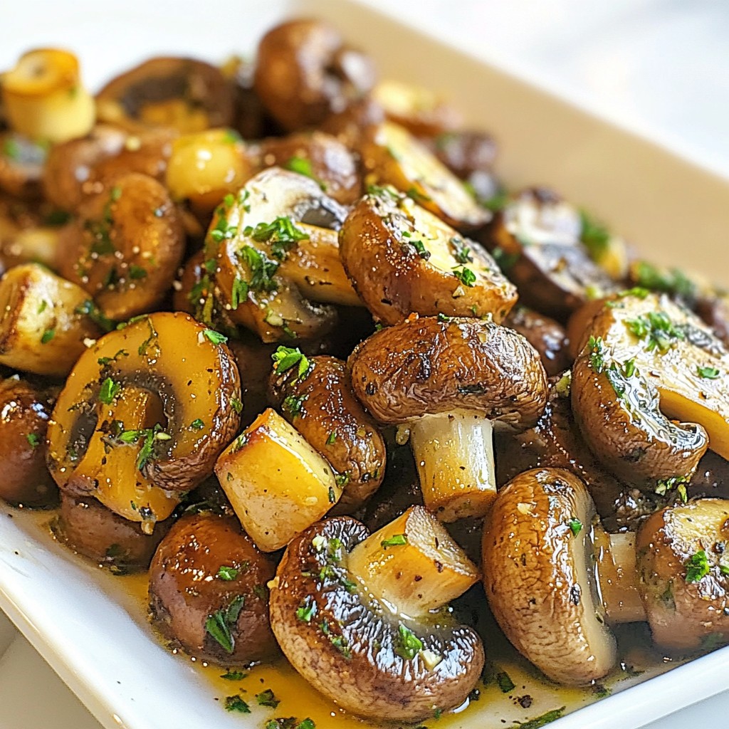 Herb Butter Roasted Mushrooms Flavorful and Simple Dish
