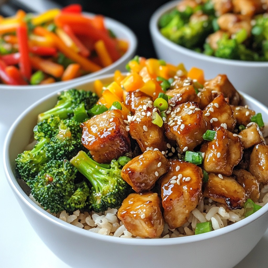 Prep-friendly dinner Sesame Chicken Bowls Made Easy