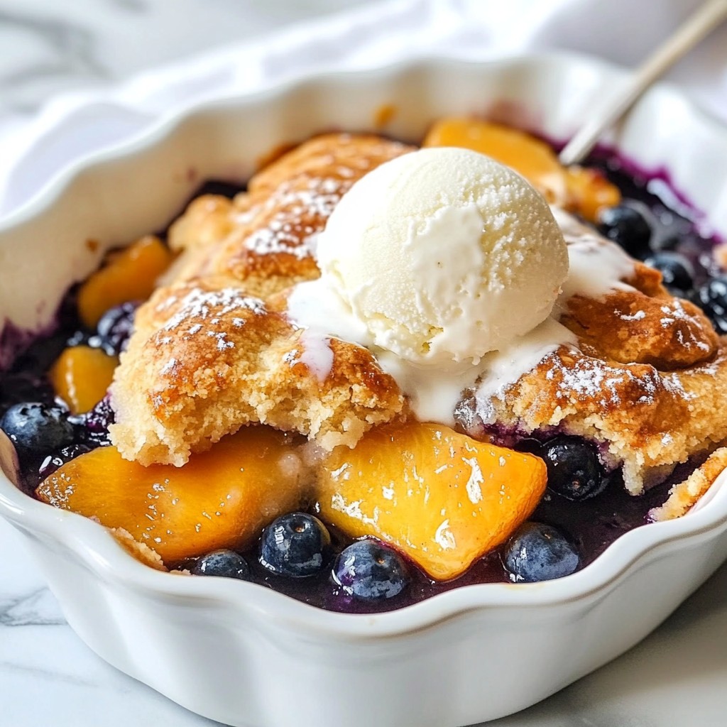 Blueberry Peach Cobbler Delightful Fruit Dessert Recipe