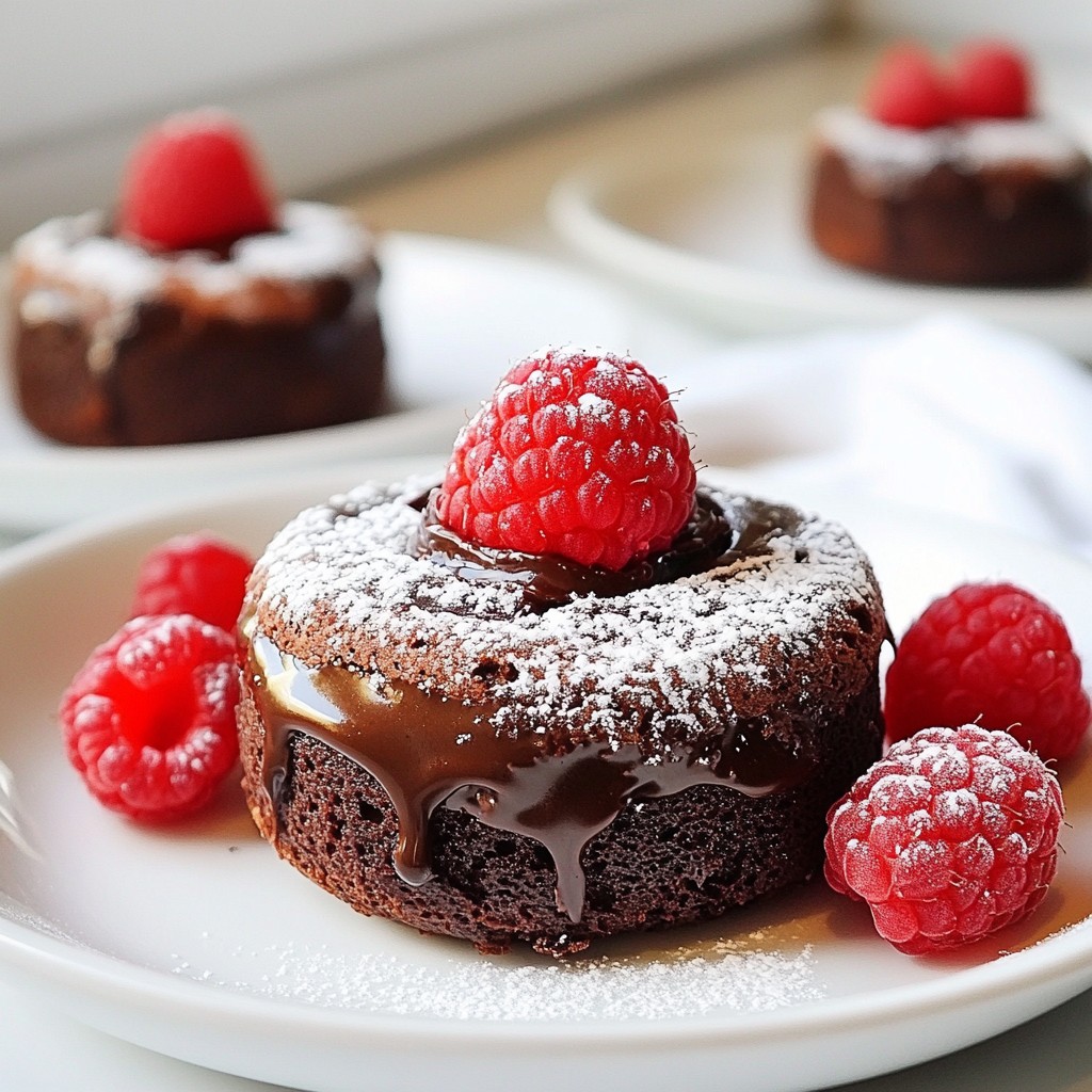 Chocolate Raspberry Lava Cakes Decadent Dessert Treat