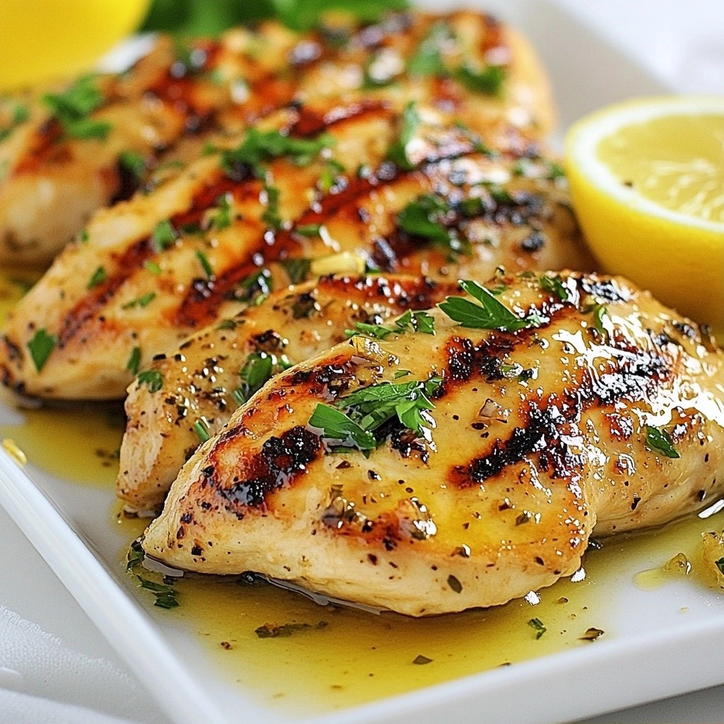 Easy Dinner Lemon Garlic Grilled Chicken Delight