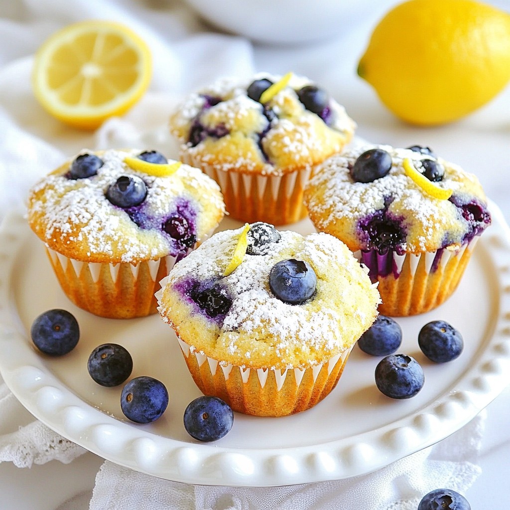 Lemon Blueberry Yogurt Muffins Tasty Morning Treat