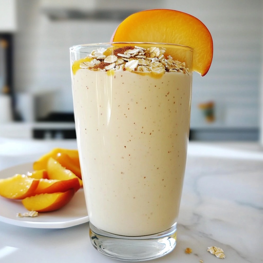Peach Cobbler Smoothie Delicious and Easy Recipe