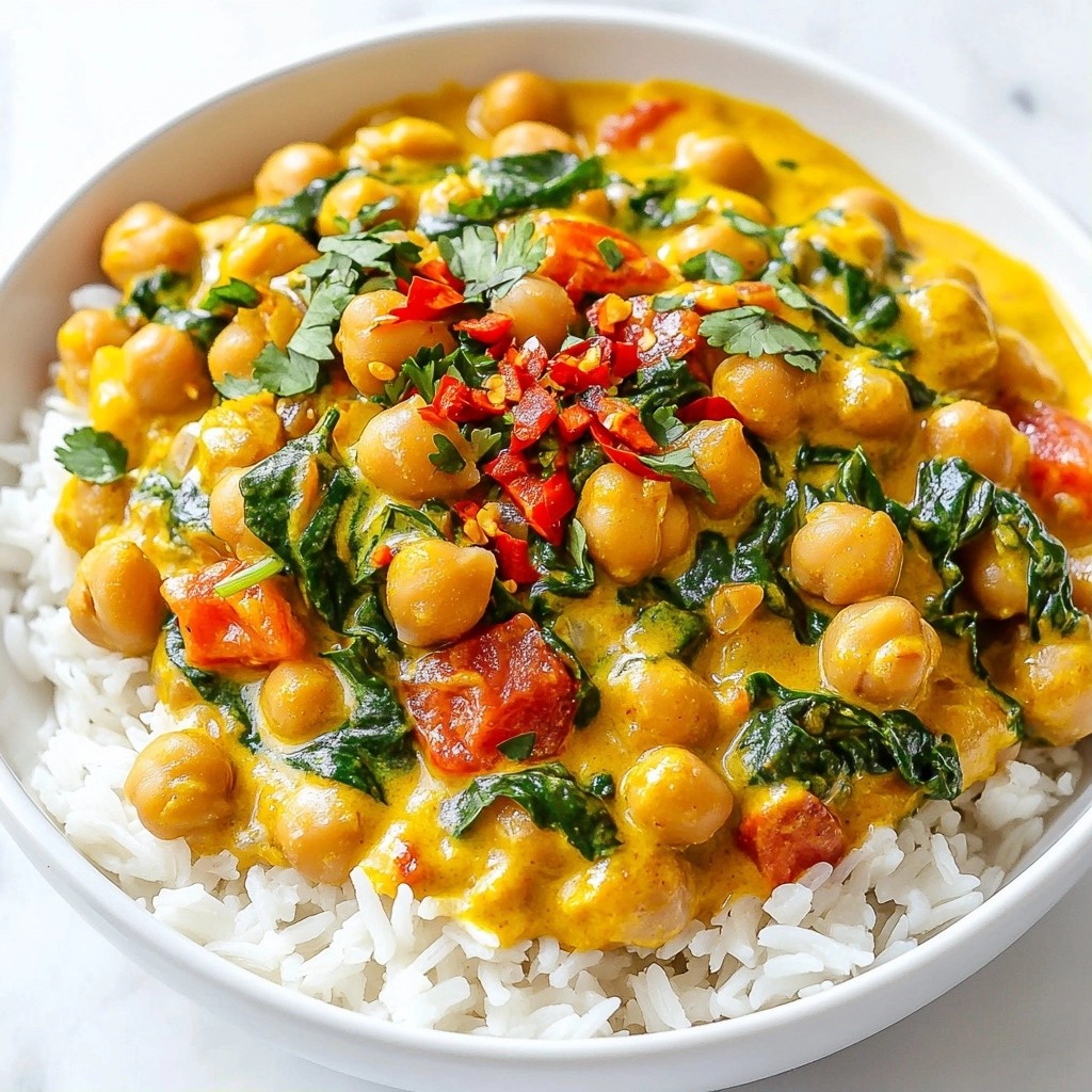 Speedy Dinner Spicy Chickpea Coconut Curry Delight
