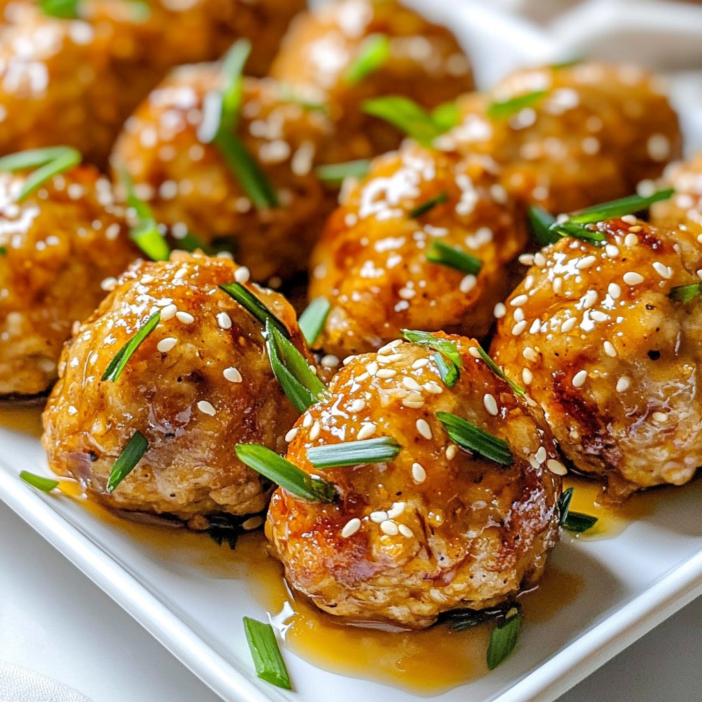 Savory Sesame Ginger Chicken Meatballs Easy Recipe