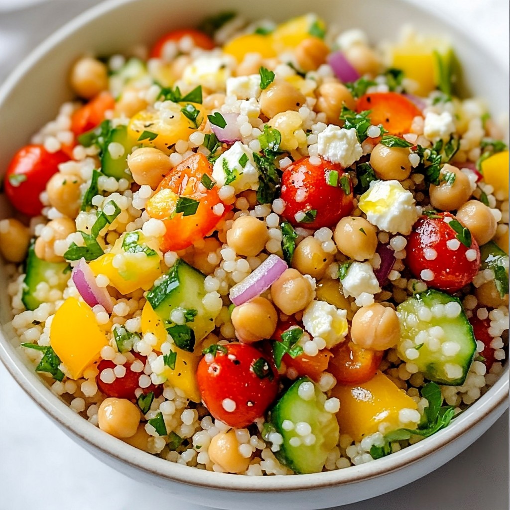 Easy dinner Veggie Loaded Couscous Salad Recipe