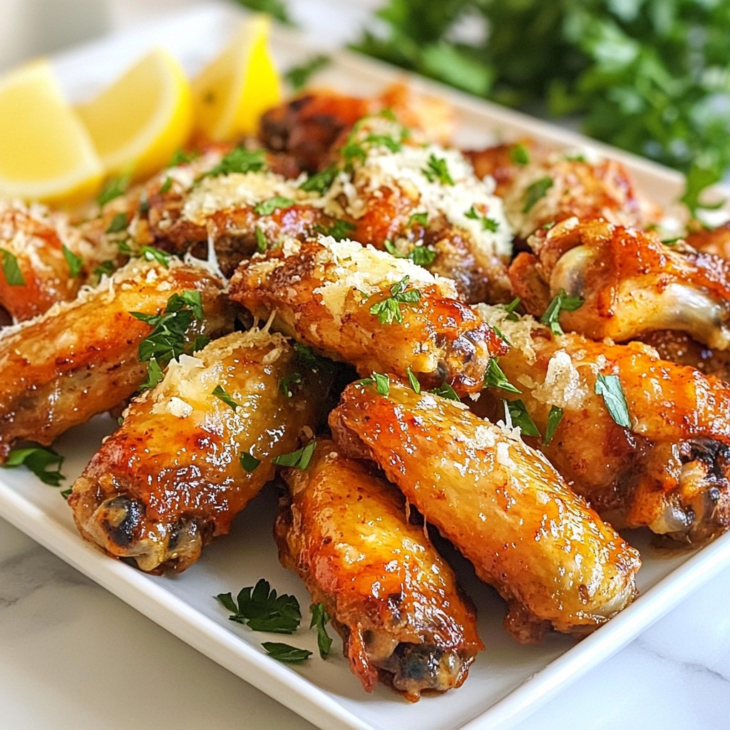 Garlic Parmesan Air Fryer Wings Crispy and Flavorful