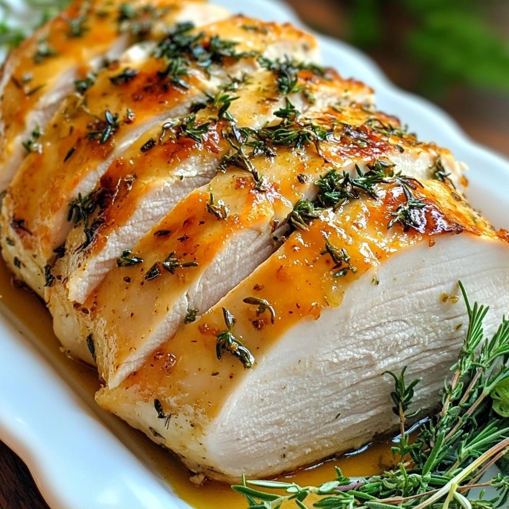 Savory Dinner Garlic Herb Turkey Breast Roast Delight